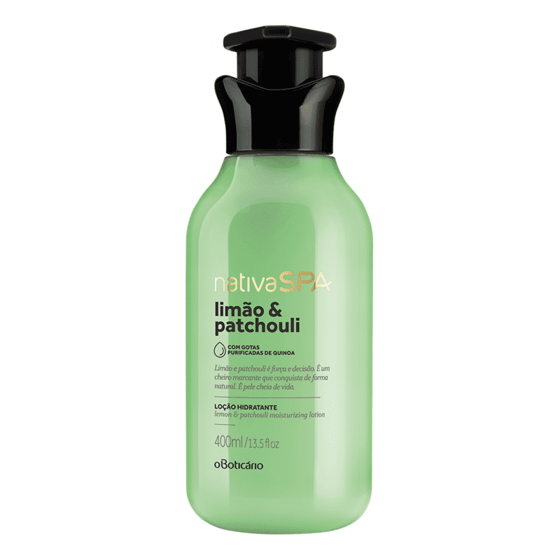Loção Hidratante Desodorante Corporal Nativa SPA Limão e Patchouli 400ml