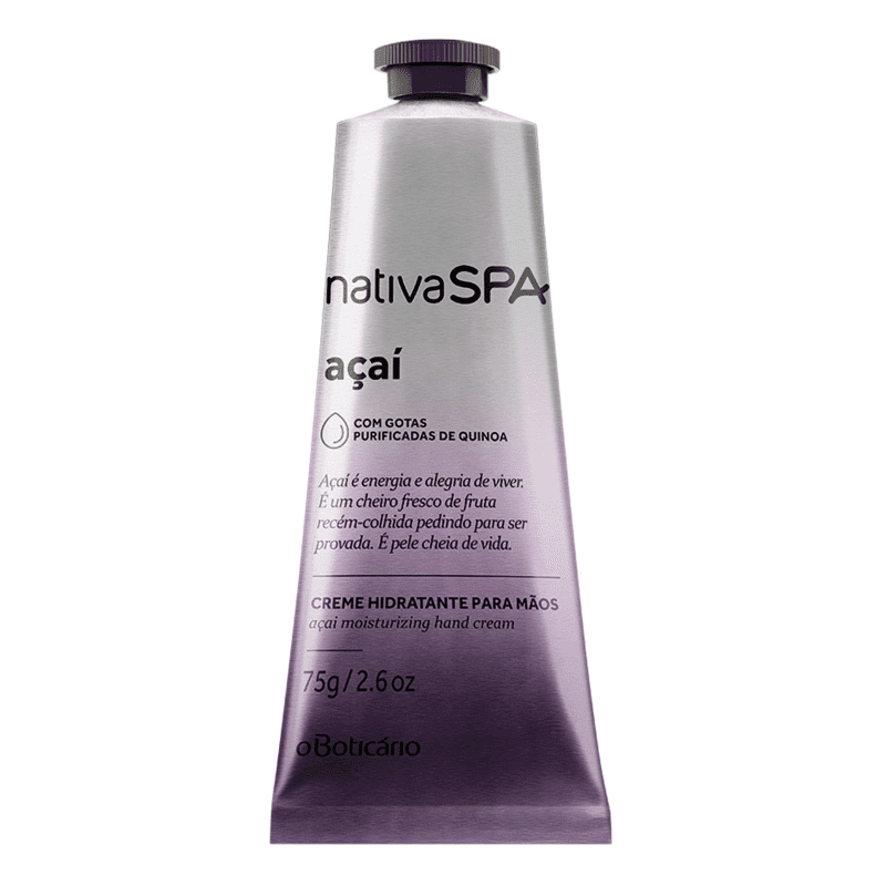 Creme Hidratante para Mãos Desodorante Nativa SPA Açaí, 75g