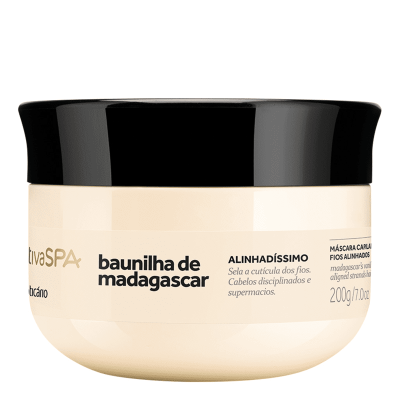 Máscara Capilar para Cabelos Disciplinados Nativa SPA Baunilha de Madagascar 200g