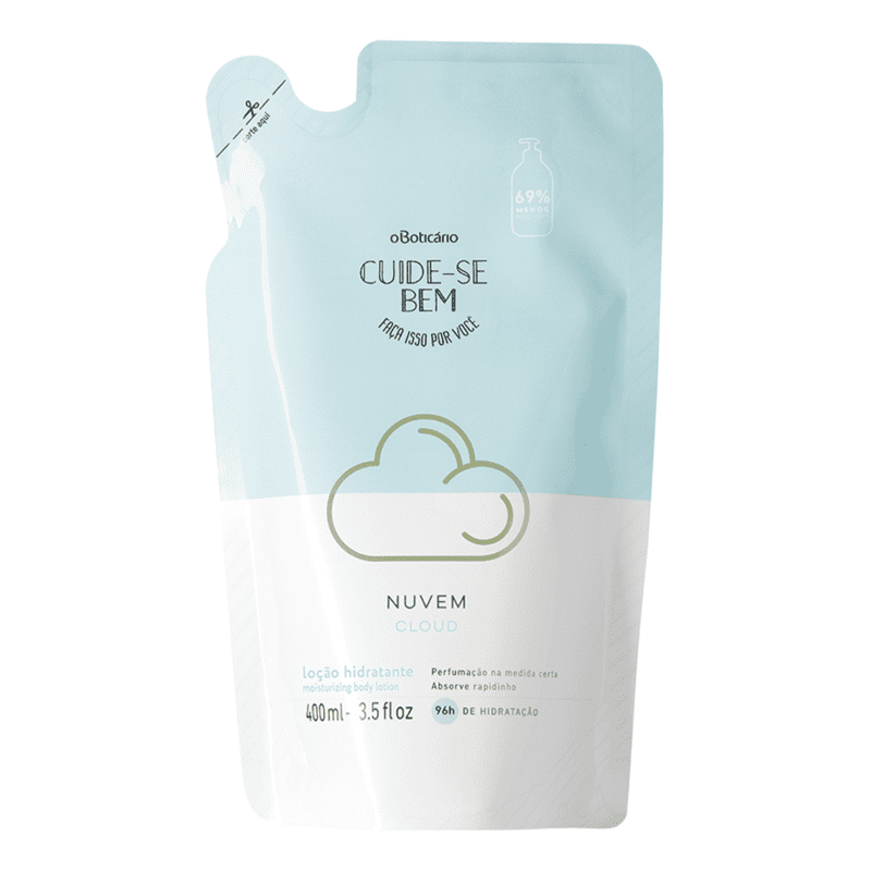 Refil Loção Hidratante Desodorante Corporal Cuide-se Bem Nuvem 400ml