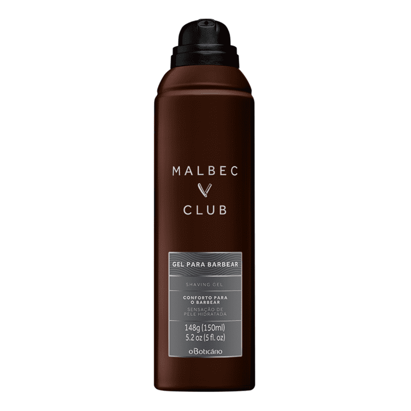 Gel Espumante Para Barbear Malbec Club 150ml