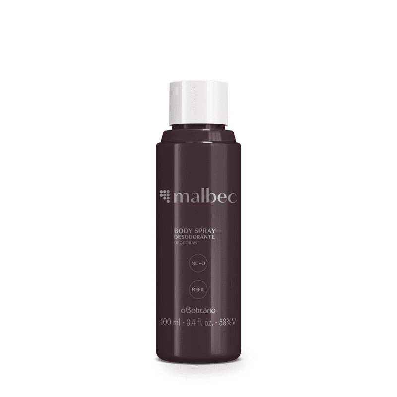Refil Desodorante Body Spray Malbec, 100 ml