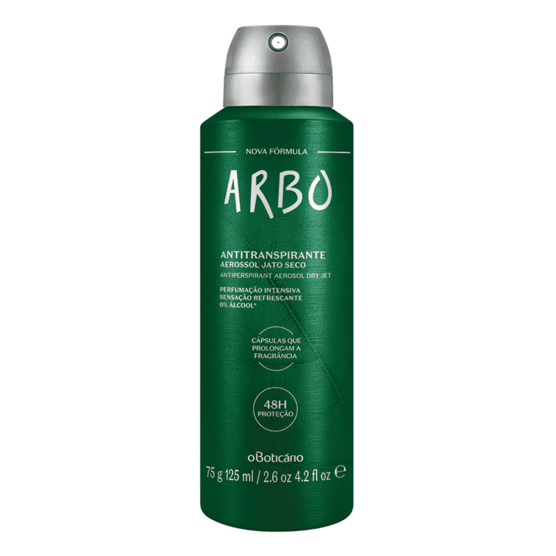 Desodorante Antitranspirante Aerossol Arbo 75g/125ml