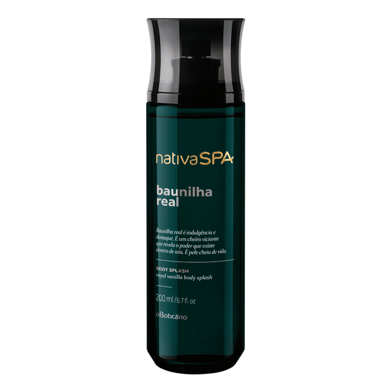 Desodorante Colônia Body Splash Nativa SPA Baunilha Real, 200ml