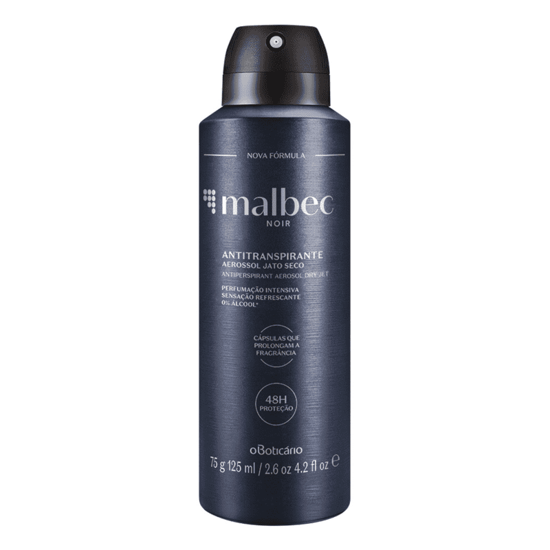 Desodorante Antitranspirante Aerossol Malbec Noir 75g/125ml