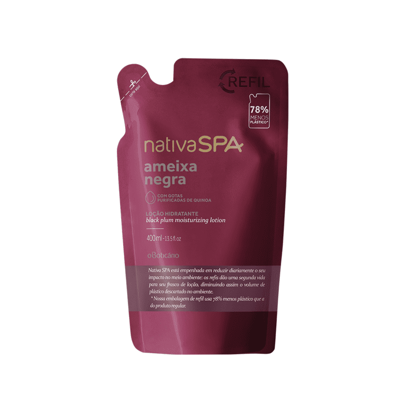 Refil Loção Desodorante Hidratante Corporal Nativa SPA Ameixa Negra 400ml
