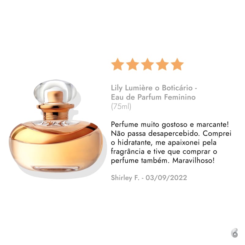 Lily Lumière o Boticário Eau de Parfum Beleza na Web