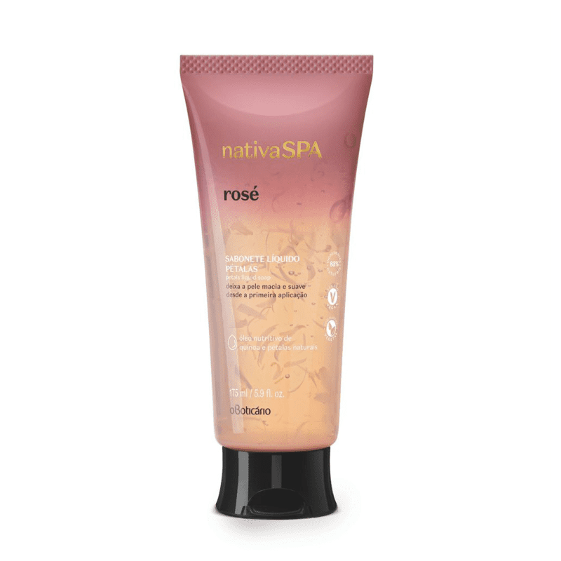 Sabonete Líquido Corporal Pétalas Nativa Spa Rosé, 175 ml