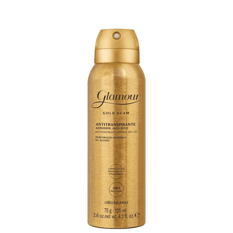 o Boticário Glamour Gold Glam - Desodorante Antitranspirante Aerossol 75g
