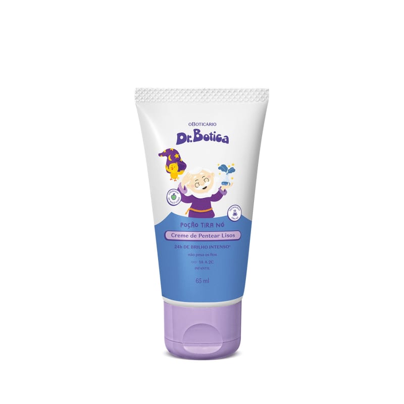 Creme Para Pentear Infantil Dr. Botica Poção Tira Nó Cabelos Lisos 1A a 2C 65ml