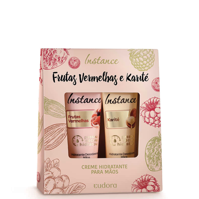 Kit Creme Mãos Instance Frutas Vermelhas e Karité
