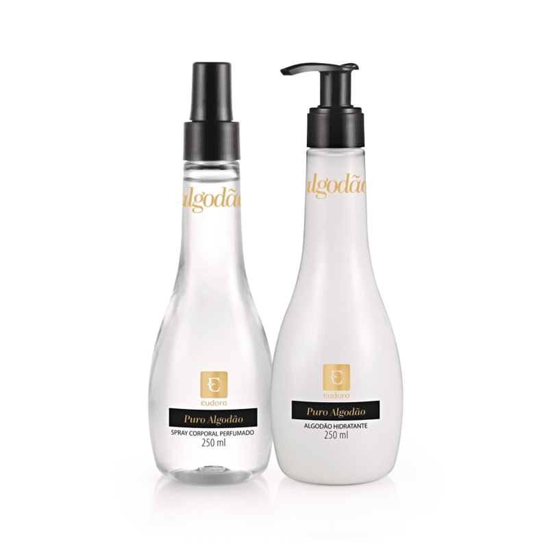 Kit Puro Algodão Spray Corporal + Loção Desodorante Hidratante