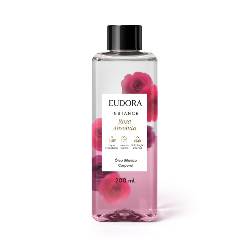 Óleo Bifásico Corporal Instance Rosa Absoluta 200ml | Eudora