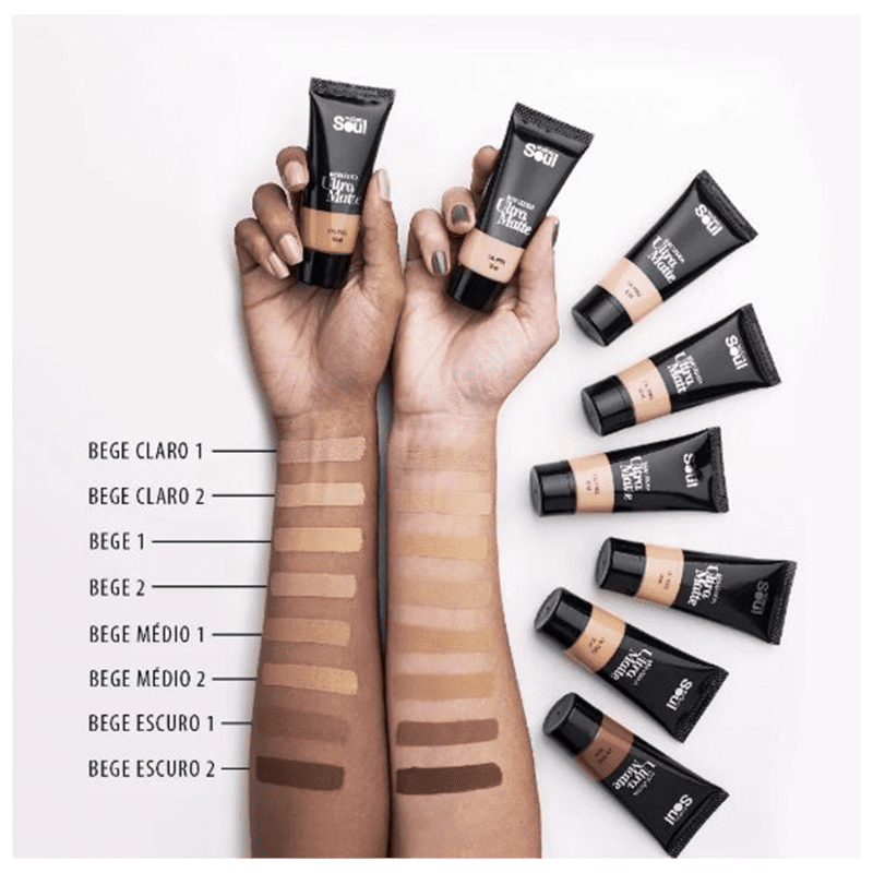 Base Líquida Soul Ultra Matte Bege Médio 1 30ml