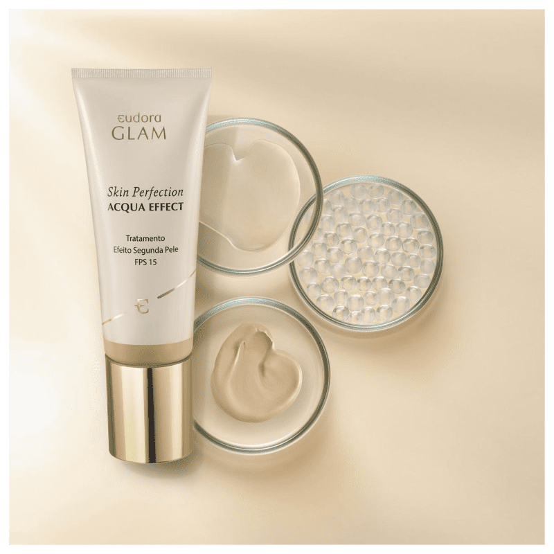 Base Líquida Glam Skin Perfection Acqua Effect Bege Claro 1 30ml