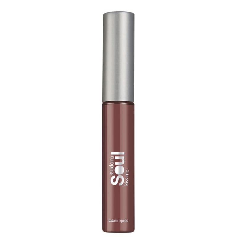 Batom Líquido Efeito Mate Soul Kiss Me Castanho Indispensável 7,2ml