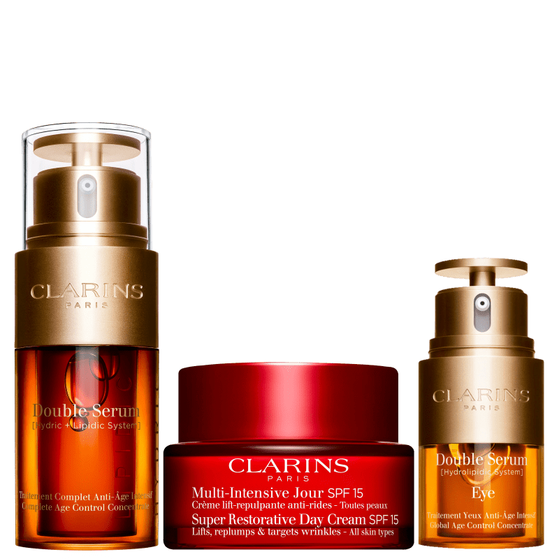 Kit Clarins Cuidados aos 50 anos Luminosidade e Densidade (3 Produtos)