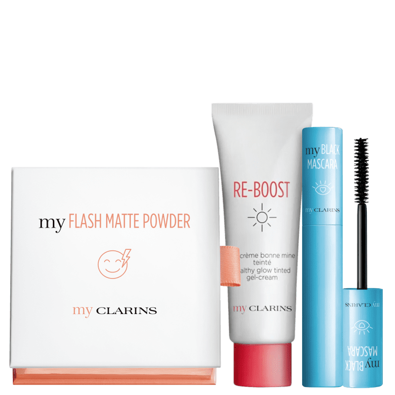 Kit Clarins Make-up Pele Matificada com MyClarins (3 Produtos)