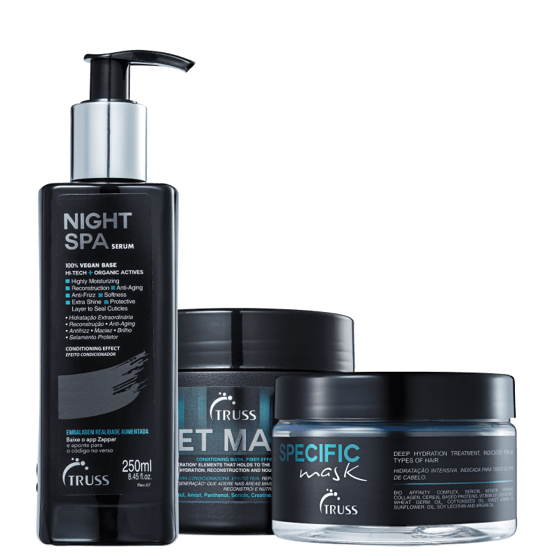 Kit Shampoo Vegano Vegan Detox + Máscara Net Mask - Truss