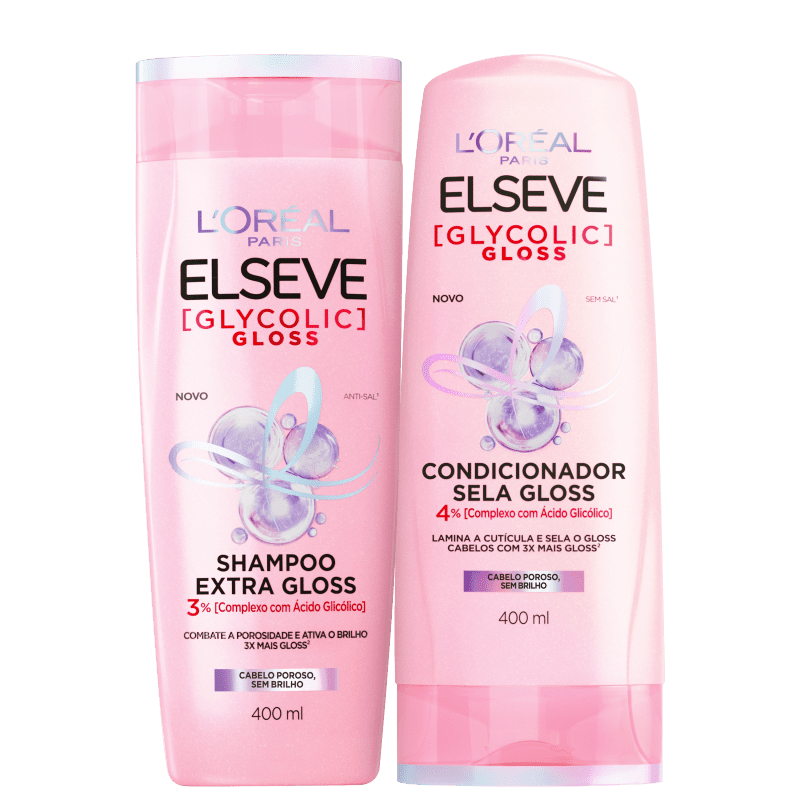 Kit Elseve L’Oréal Paris Glycolic Gloss Up Duo (2 Produtos) Menor preço em Kit Elseve L’Oréal Paris Glycolic Gloss Up Duo (2 Produtos)