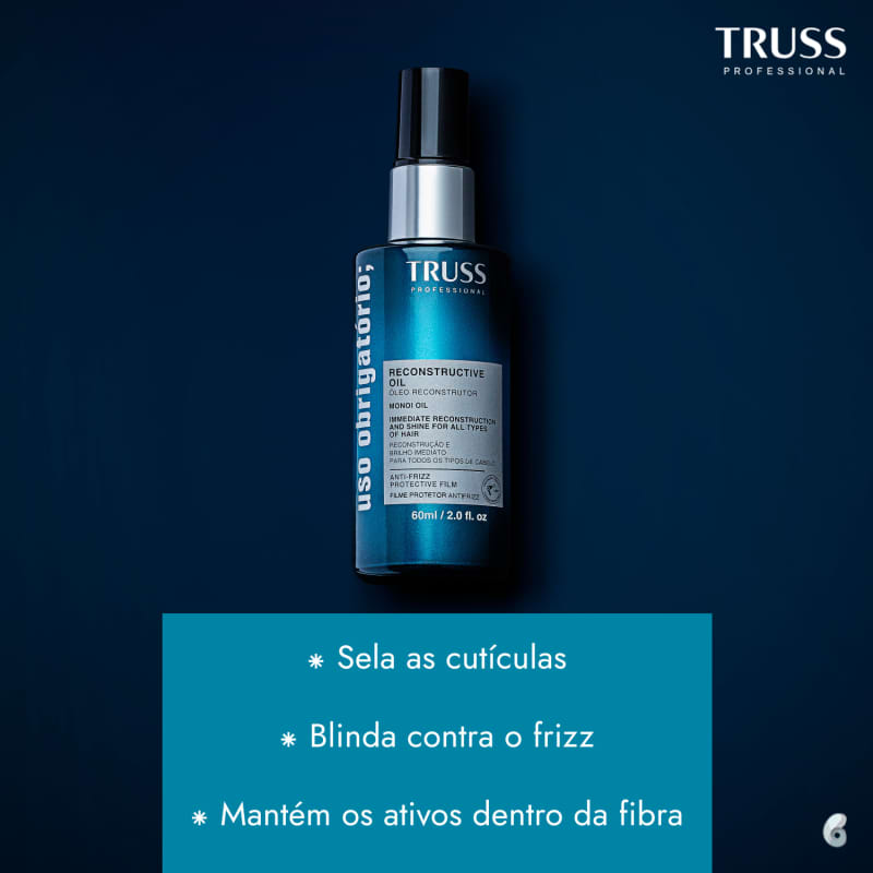 Kit TRUSS Perfect + Uso Obrigatório Oil Trio, 3 produtos.