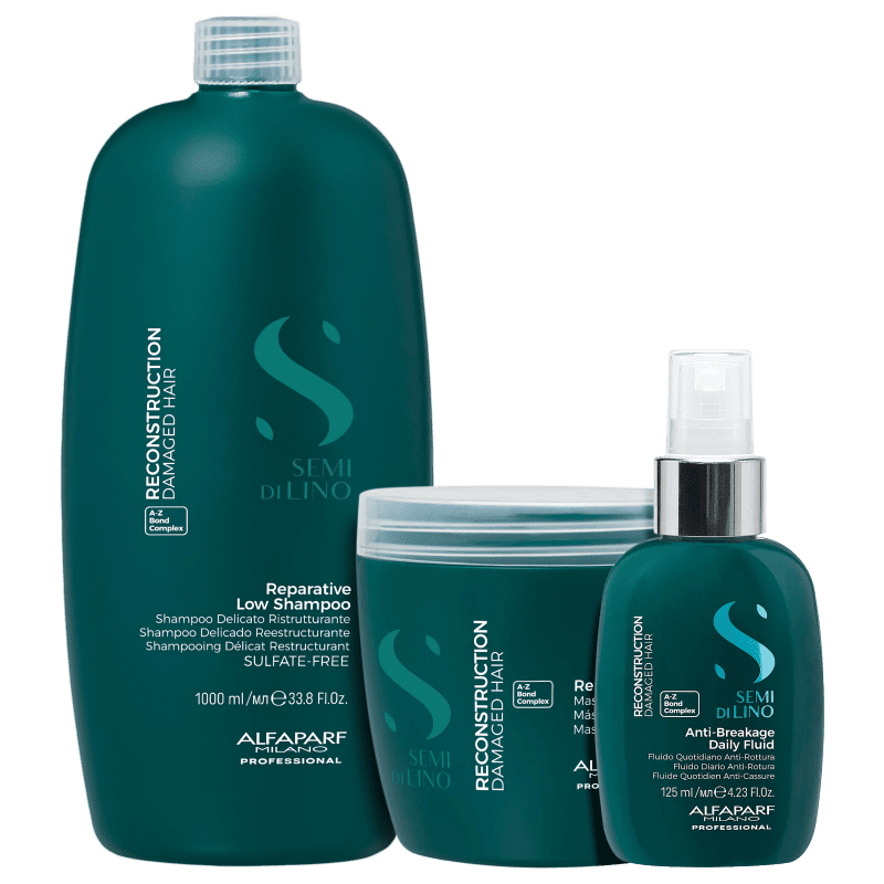 Kit Alfaparf Milano Semi di Lino Reconstruction Reparative Daily Salon ...