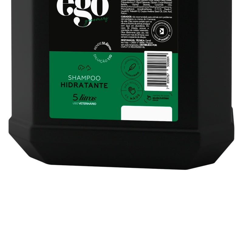 Shampoo Pet Hidratante Ego Bubbles 5000ml