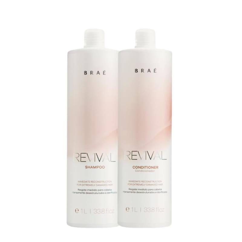 Kit Shampoo e Condicionador 2x1000ml Revival Braé Menor preço em Kit Shampoo e Condicionador 2x1000ml Revival Braé