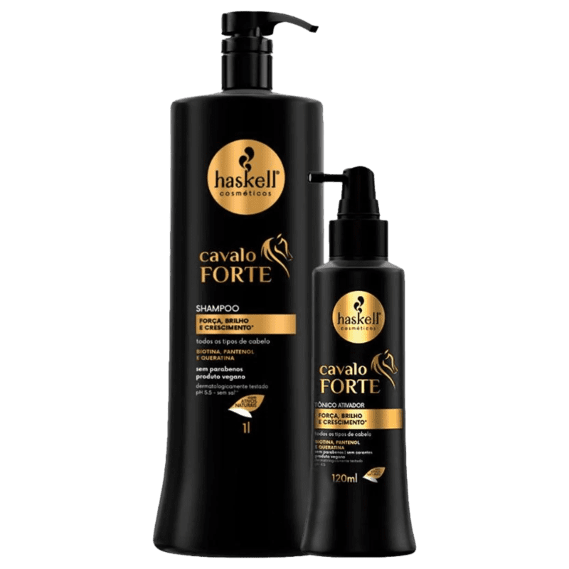 Haskell Cavalo Forte Shampoo 1l Tônico Ativador Capilar 9005