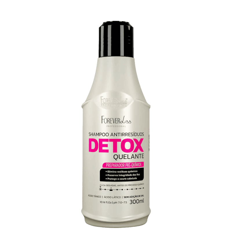 Forever Liss Professional Detox Quelante - Shampoo Antorresíduos 300ml Menor preço em Forever Liss Professional Detox Quelante - Shampoo Antorresíduos 300ml