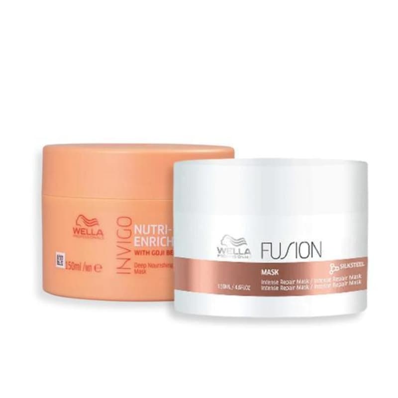 Kit Wella Profissionals Máscaras (Nutri Enrich 150ml & Fusion 150ml) - 2 Produtos Menor preço em Kit Wella Profissionals Máscaras (Nutri Enrich 150ml & Fusion 150ml) - 2 Produtos