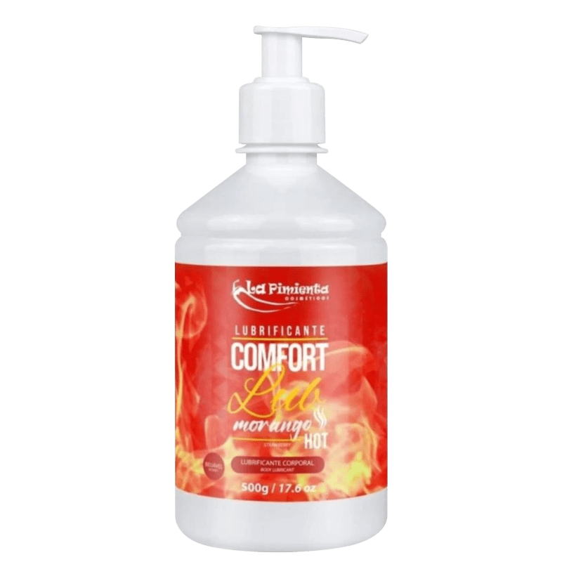 Gel Lubrificante Íntimo Comfort Lub Aquece Morango La Pimienta - 500g