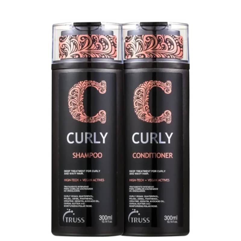 KIT SHAMPOO E CONDICIONADOR CURLY 300ML - TRUSS Menor preço em KIT SHAMPOO E CONDICIONADOR CURLY 300ML - TRUSS
