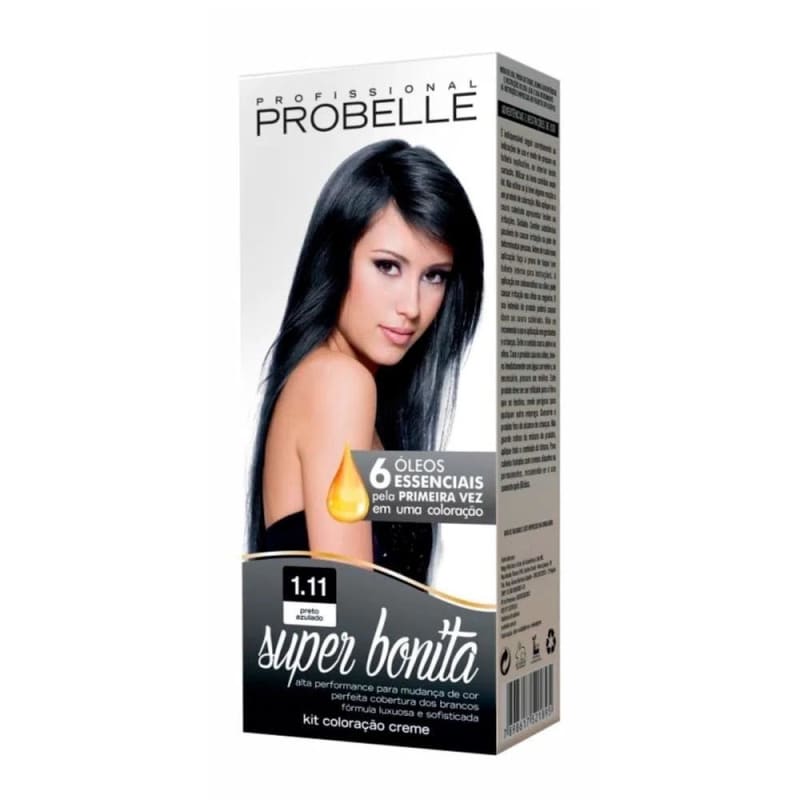 Tinta de Cabelo Natural Preto 1-11 Preto Azulado Coloração Forever