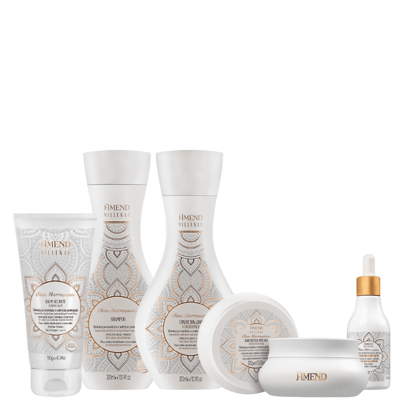 Kit de Tratamento Completo Amend Millenar Óleos Marroquinos Pequeno Menor preço em Kit de Tratamento Completo Amend Millenar Óleos Marroquinos Pequeno