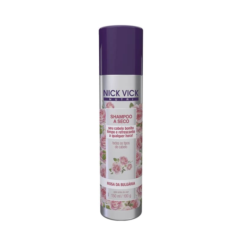 Shampoo a seco Nick Vick Rosa da Bulgária 150ml Menor preço em Shampoo a seco Nick Vick Rosa da Bulgária 150ml