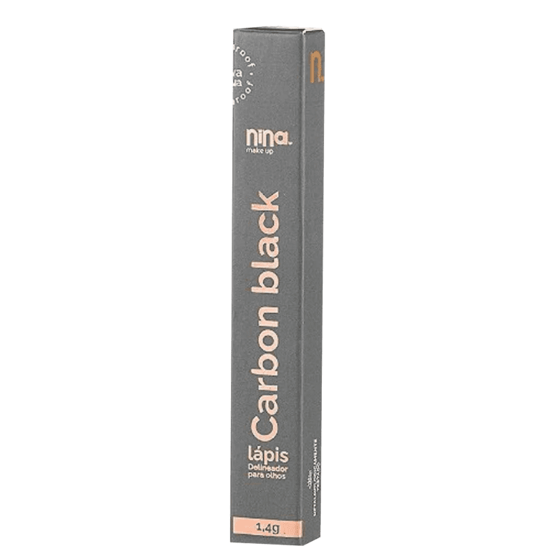 Lápis para Olhos Nina Makeup Carbon Black de 1,4g