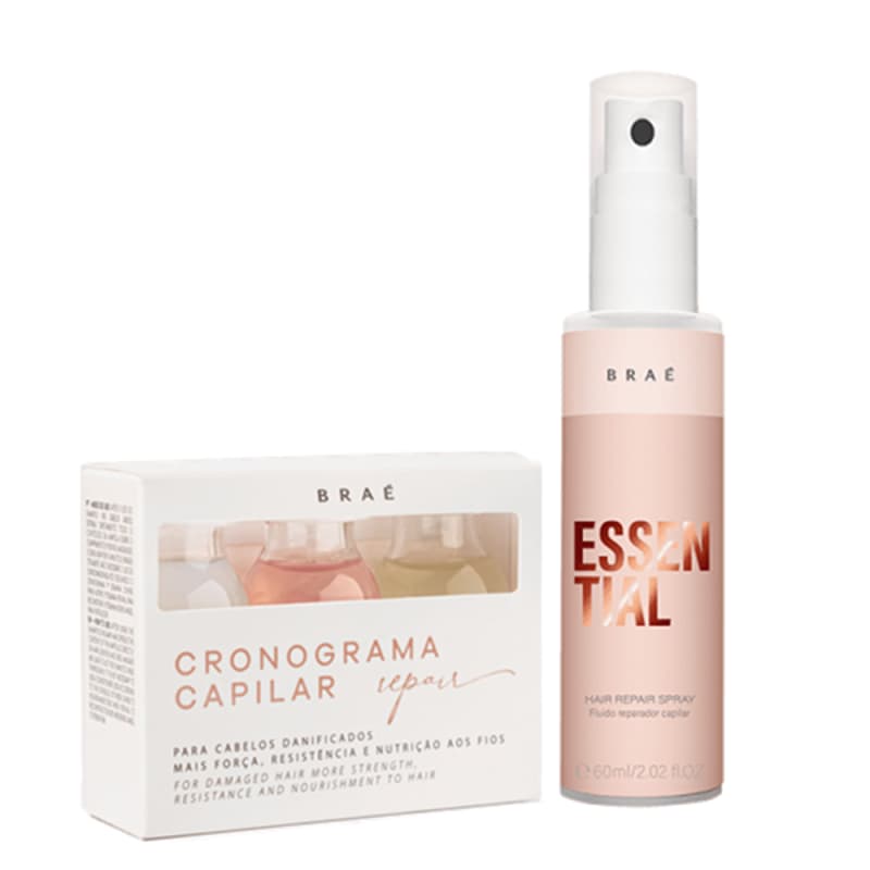 Kit Braé Cronograma Capilar Repair + Mini Essential (4 Produtos) Menor preço em Kit Braé Cronograma Capilar Repair + Mini Essential (4 Produtos)