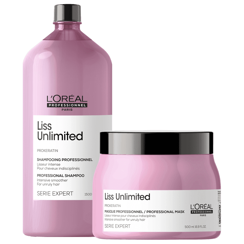 Kit L'Oréal Professionnel Liss Unlimited Salon (2 Produtos) Menor preço em Kit L'Oréal Professionnel Liss Unlimited Salon (2 Produtos)