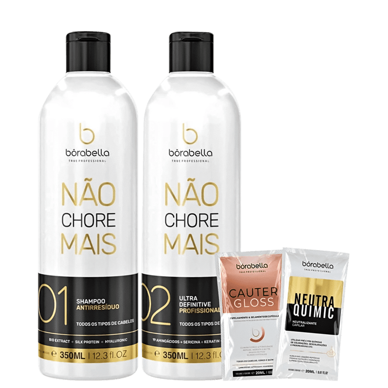Kit Traitement Kératine Brésilien Borabella Don't Cry Anymore - Lissant Anti-frisottis