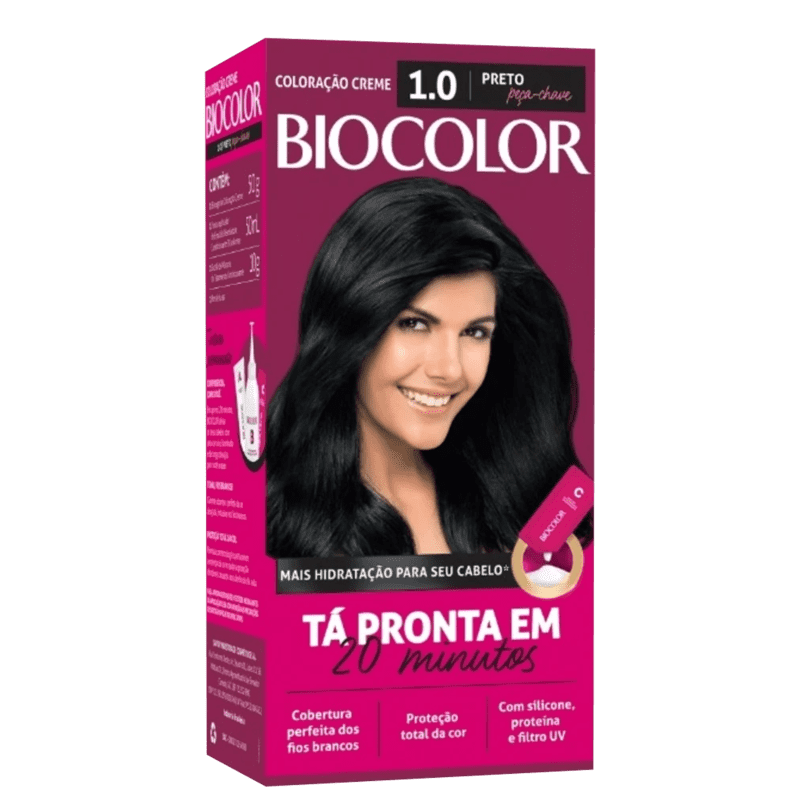 Biocolor 1.0 Preto - Coloração Permanente 