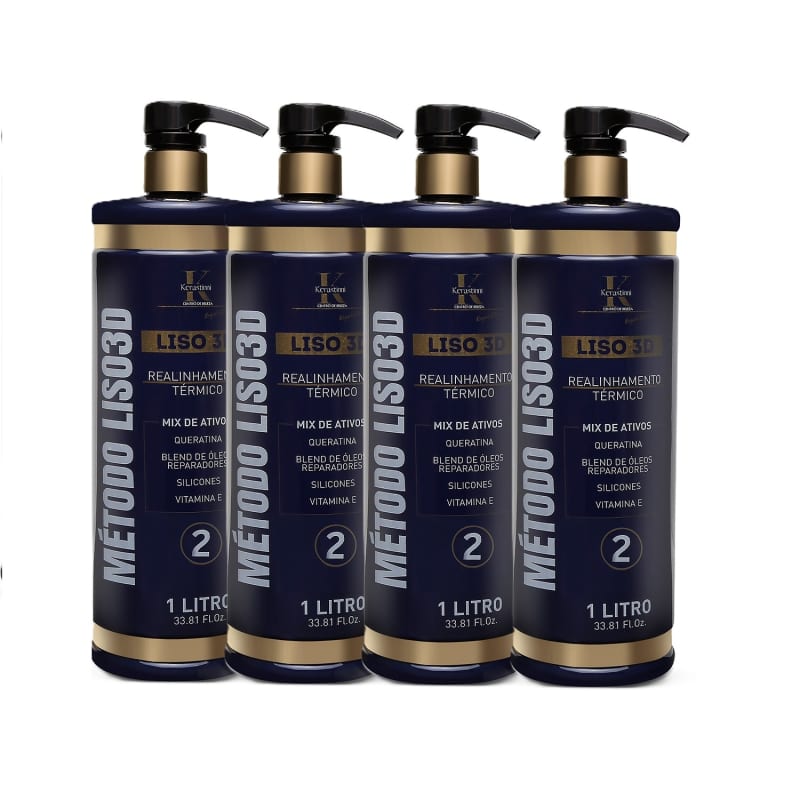 Kerastinni Liso 3D Permanent Glätten Behandlung – 1000 Ml Für Glattes, Glänzendes Haar