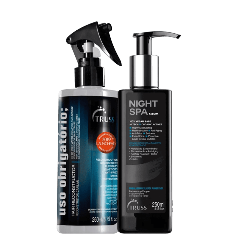 Kit Truss Night Spa Serum + Uso Obrigatório (2 Produtos) Menor preço em Kit Truss Night Spa Serum + Uso Obrigatório (2 Produtos)