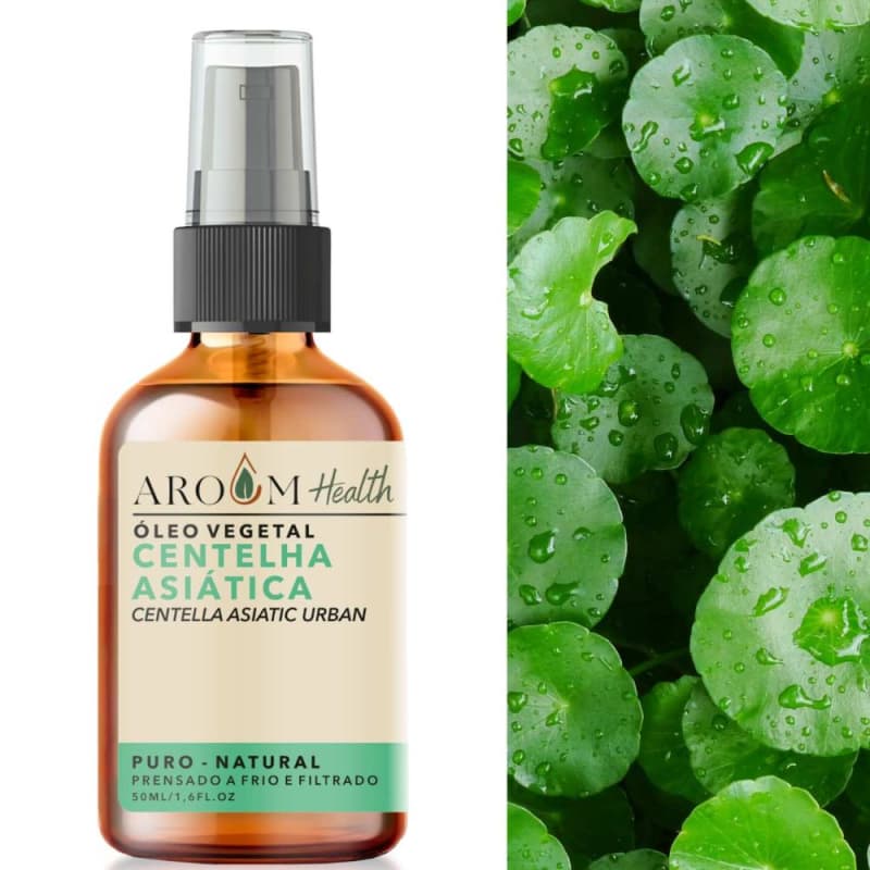Óleo Vegetal Centelha Asiática puro Cabelo e Pele 50 ml - Aroom Health