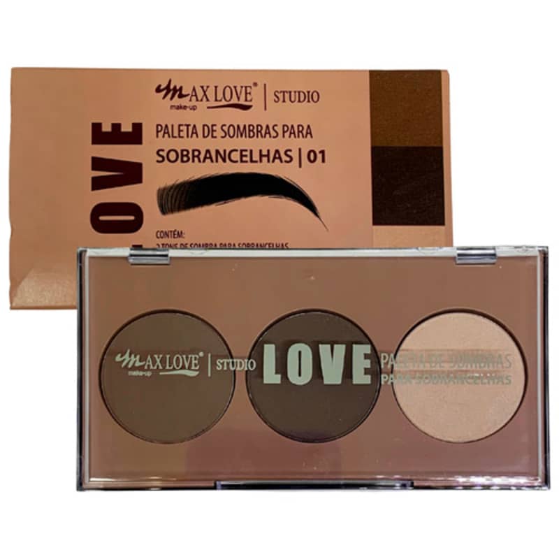 Paleta de Sombras para Sobrancelhas Cor 01 Max Love Menor preço em Paleta de Sombras para Sobrancelhas Cor 01 Max Love