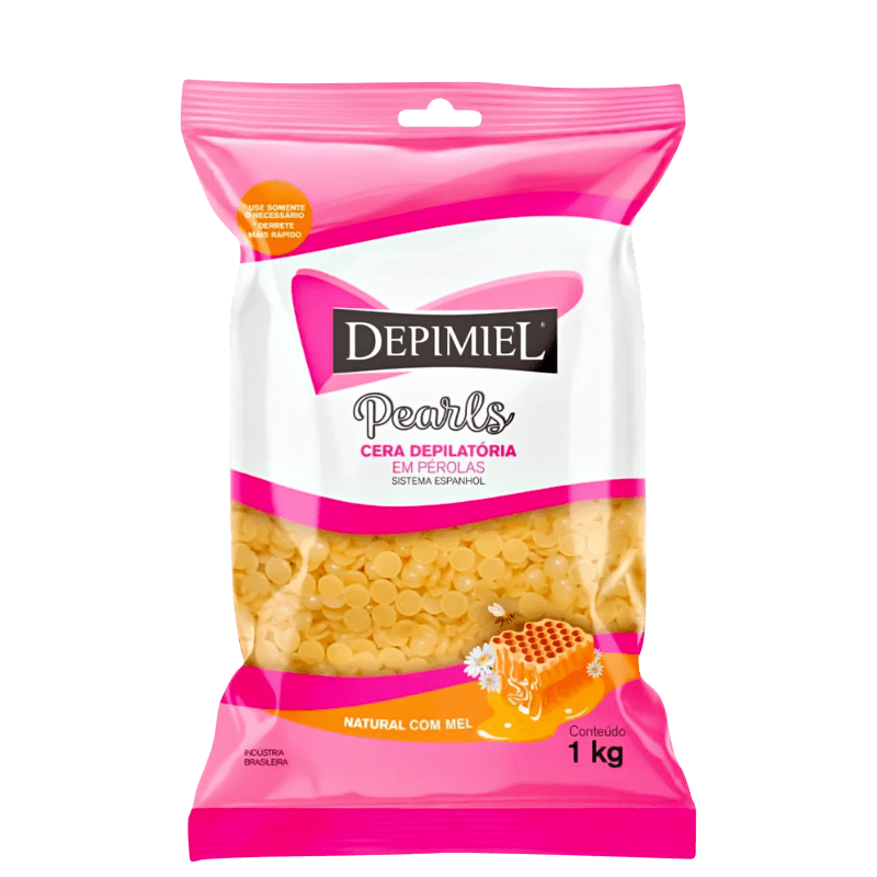 Cera Depilatória Depimiel Pérolas Espanhol Natural Mel 1kg