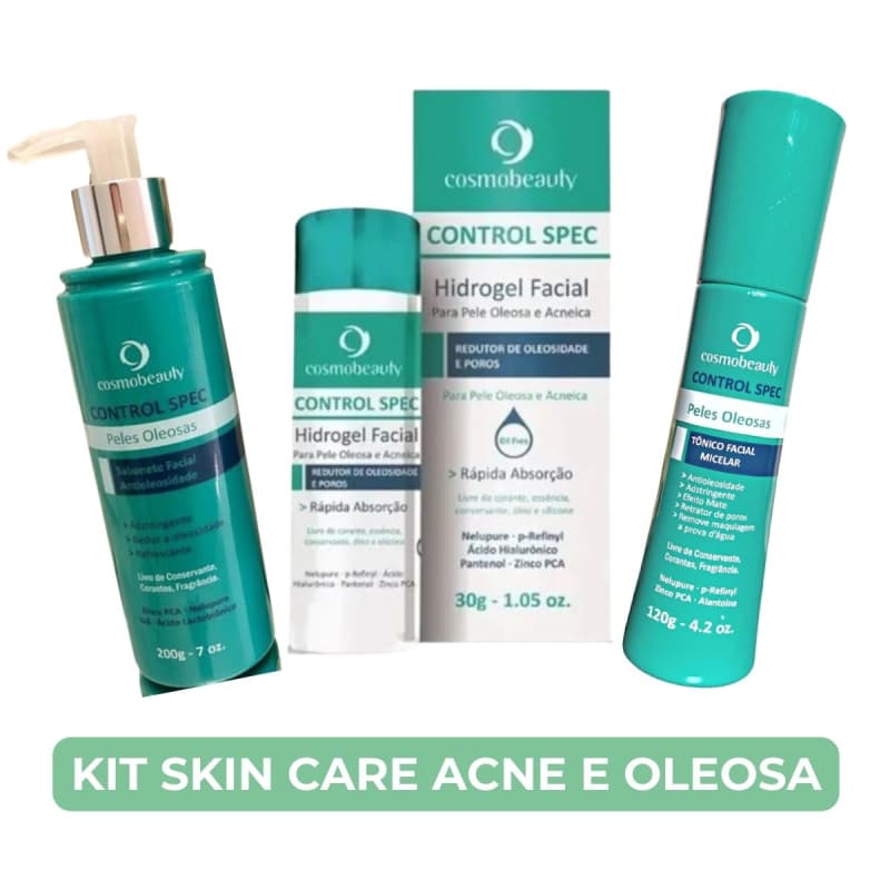 Kit Cosmobeauty 3 Produtos Skin Care Acne e Oleosa Menor preço em Kit Cosmobeauty 3 Produtos Skin Care Acne e Oleosa