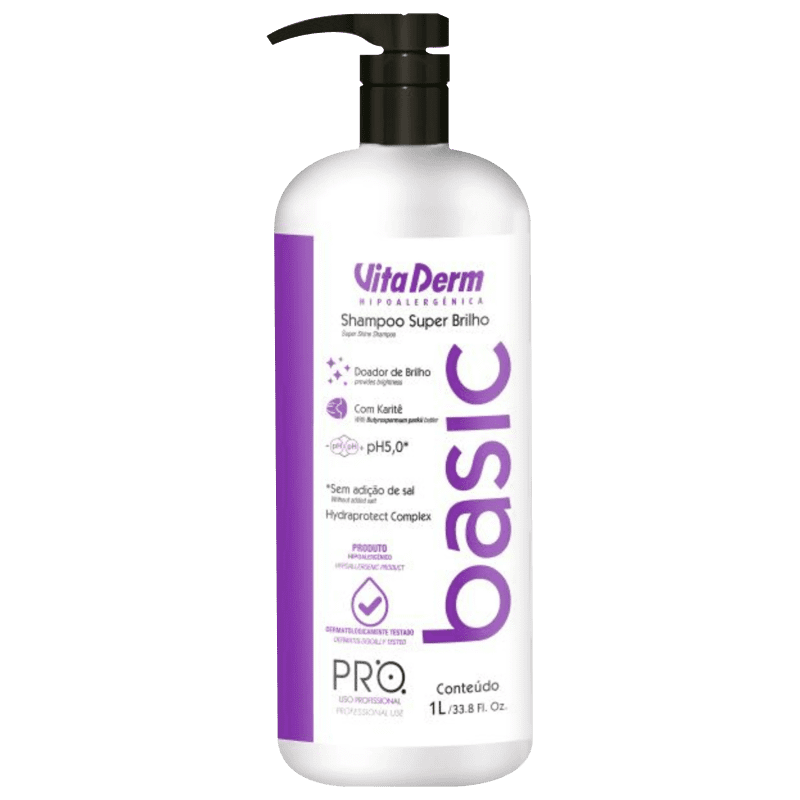 Shampoo Vita Derm Basic Sem Sal Beleza Na 