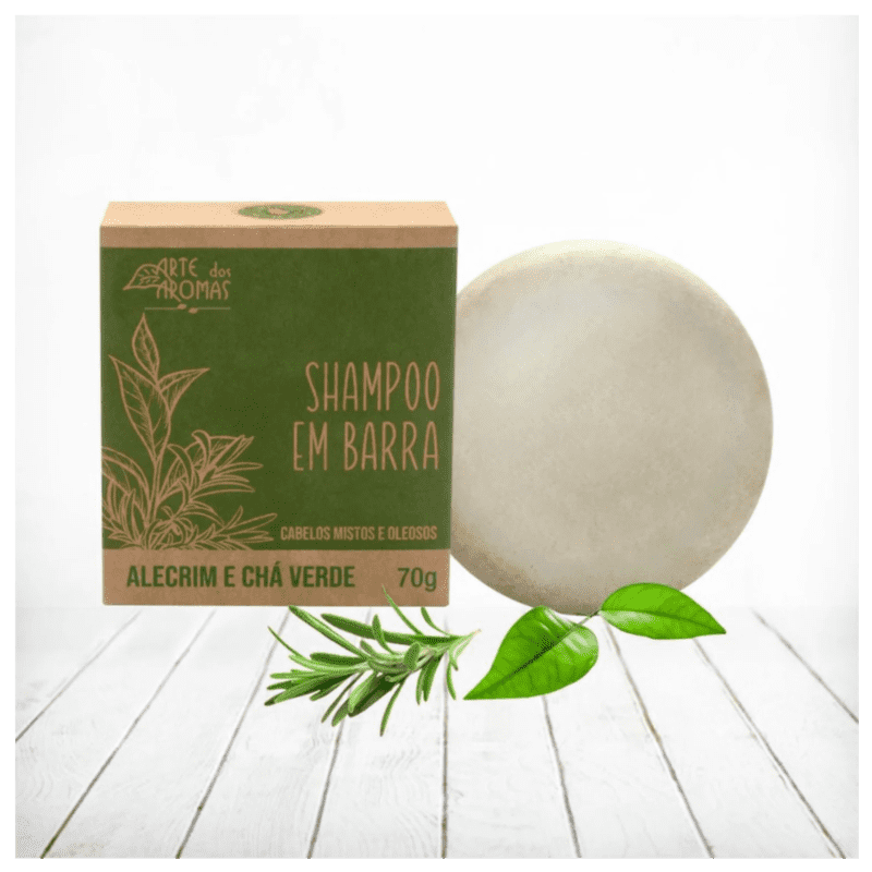 Shampoo em Barra Arte dos Aromas Alecrim e Chá Verde Beleza na 