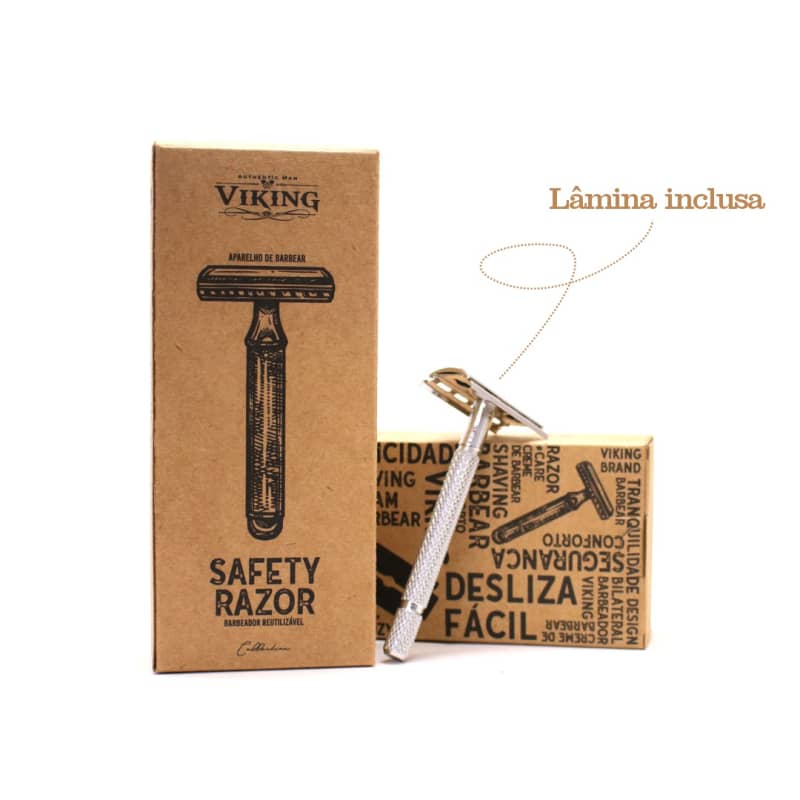 Barbeador Viking Safety Razor Beleza na 